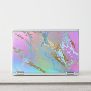 Millennial Marble Playful Rainbow Pastel Ombre HP Laptop Skin