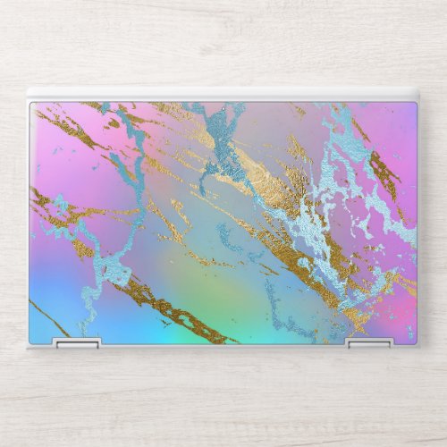 Millennial Marble  Playful Rainbow Pastel Ombre HP Laptop Skin