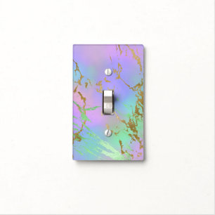 Millennial Marble   Playful Rainbow Pastel Ombre Light Switch Cover
