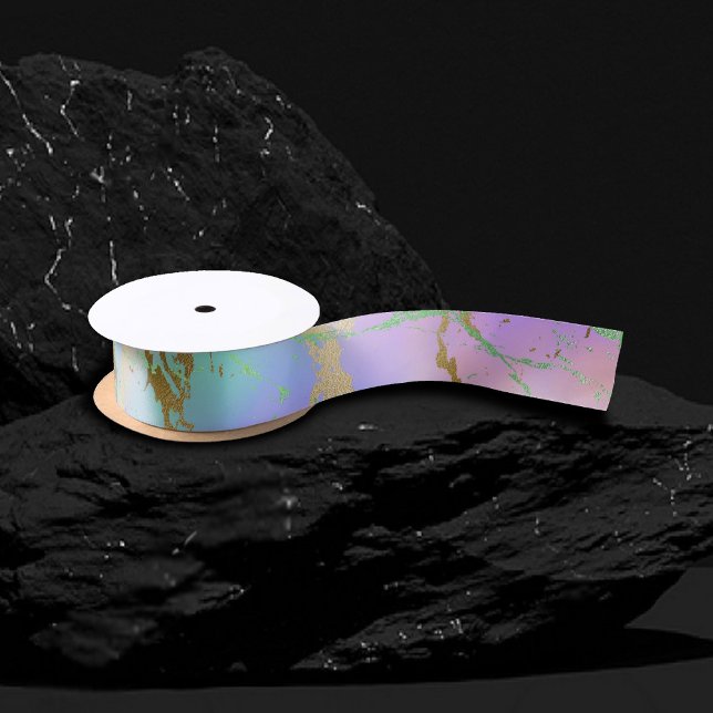 Millennial Marble | Playful Rainbow Pastel Ombre Satin Ribbon (Creator Uploaded)