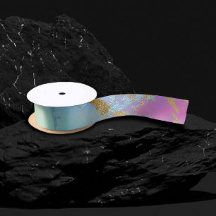 Millennial Marble   Playful Rainbow Pastel Ombre Satin Ribbon