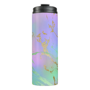 Millennial Marble   Playful Rainbow Pastel Ombre Thermal Tumbler