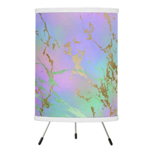 Millennial Marble  Playful Rainbow Pastel Ombre Tripod Lamp