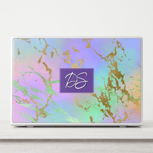 Millennial Marble  Rainbow Pastel Ombre Branding HP Laptop Skin