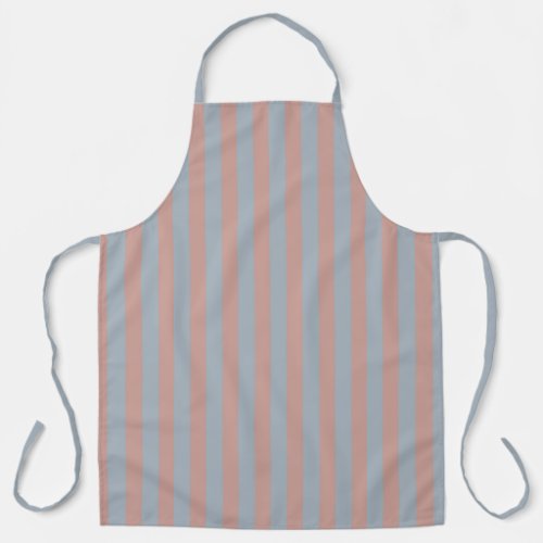 Millennial Pink And Ice Blue Color Block Stripes  Apron