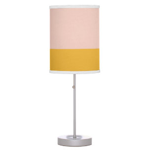 Millennial Pink and Mustard Yellow Color Block Table Lamp