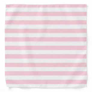 Millennial Pink and White Stripes Bandana