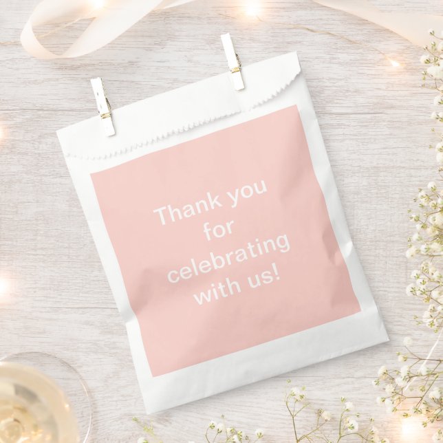 Millennial Pink Favor Bag (Clipped)