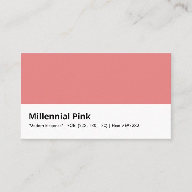 Millennial Pink | "Modern Elegance Color Business Card (Front)