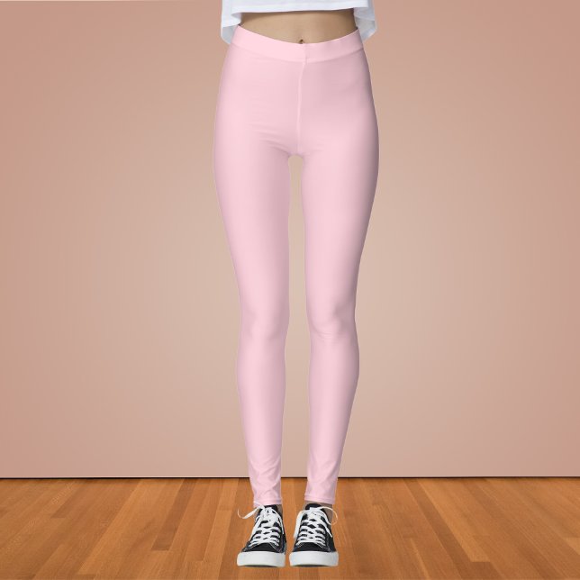Millennial Pink Solid Color Leggings (Creator Uploaded)