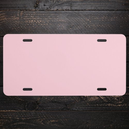 Millennial Pink Solid Color License Plate