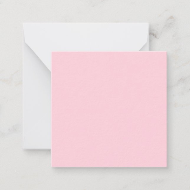 Millennial Pink Solid Color Note Card (Front)