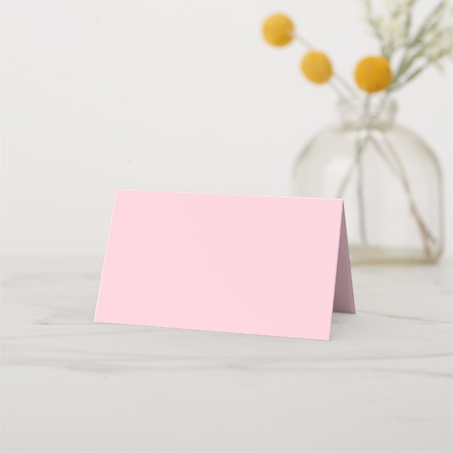 Millennial Pink Solid Color Place Card (Front)