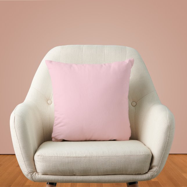 Millennial Pink Solid Color Throw Pillow (Creator Uploaded)