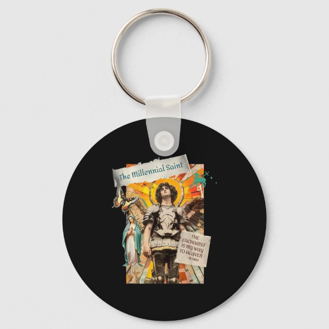 Millennial Saint The Eucharist Way To Heaven  Keychain (Front)