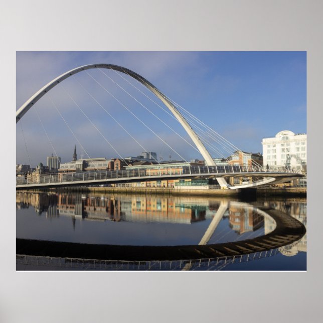 Millennium Bridge, Gateshead, Uk Poster (Front)