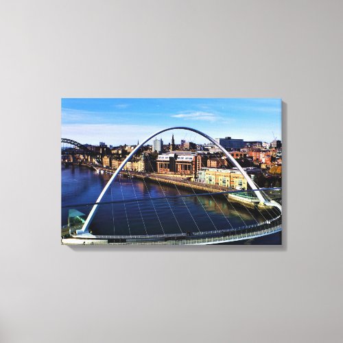 Millennium Bridge Newcastle UK Photo Canvas Print