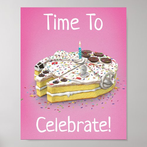 Millennium Falcon Birthday Cake Poster