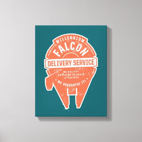 Millennium Falcon Delivery Service Badge Canvas Print
