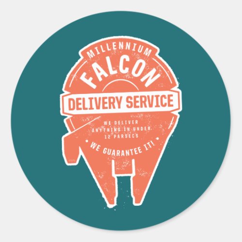Millennium Falcon Delivery Service Badge Classic Round Sticker