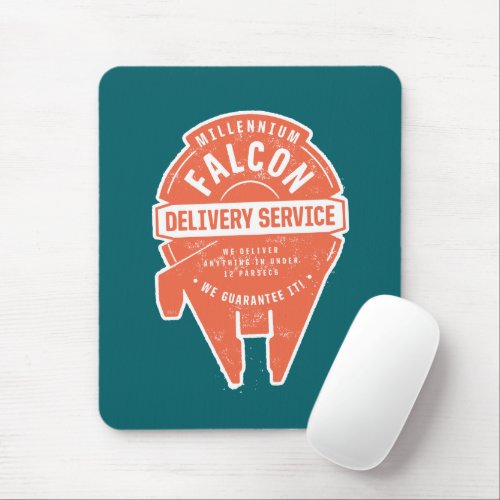 Millennium Falcon Delivery Service Badge Mouse Pad