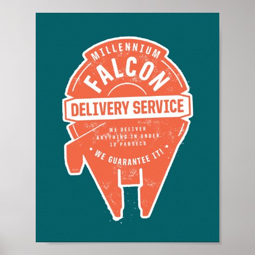 Millennium Falcon Delivery Service Badge Poster