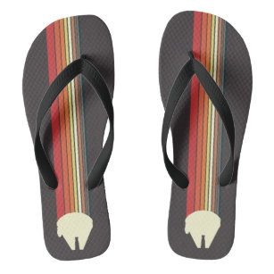 retro rainbow flip flops