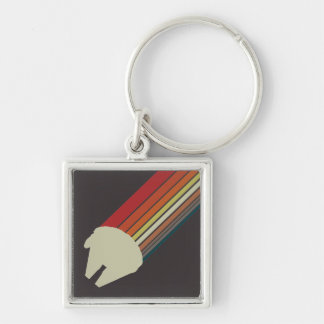 Millennium Falcon Retro Rainbow Graphic Keychain