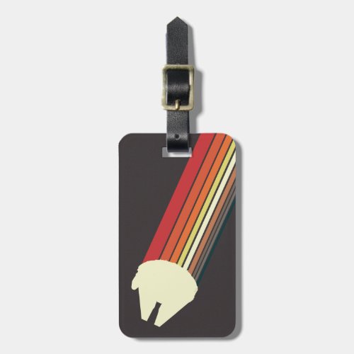 Millennium Falcon Retro Rainbow Graphic Luggage Tag