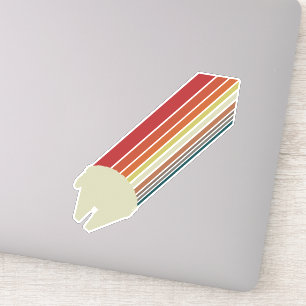 Millennium Falcon Retro Rainbow Graphic Sticker