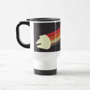 Millennium Falcon Retro Rainbow Graphic Travel Mug