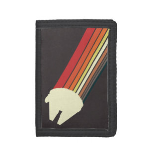 Millennium Falcon Retro Rainbow Graphic Tri-fold Wallet