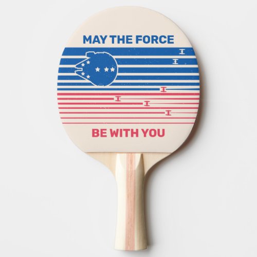 Millennium Falcon  TIE_Fighters Striped Flag Ping Pong Paddle