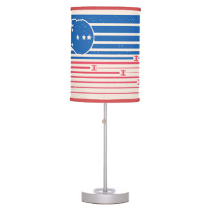 Millennium Falcon & TIE-Fighters Striped Flag Table Lamp