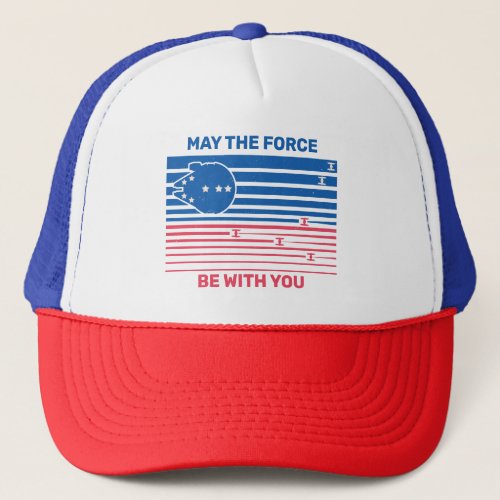 Millennium Falcon  TIE_Fighters Striped Flag Trucker Hat