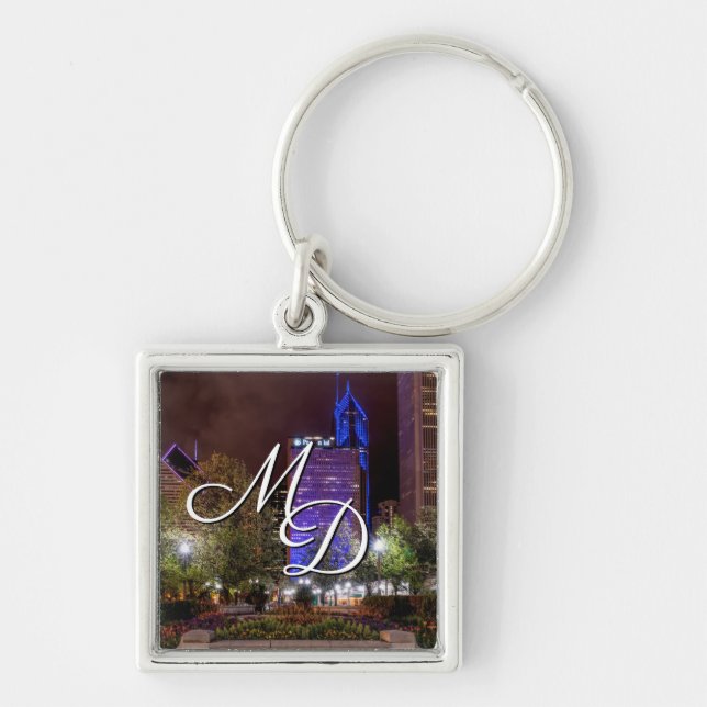 Millennium Park Spring Season Night Keychain (Front)