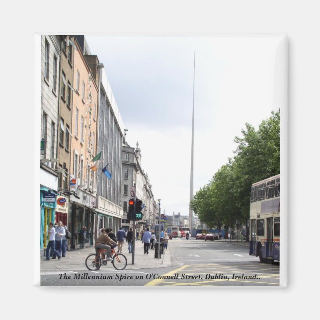 Millennium Spire, Dublin city Ireland Magnet (Front)