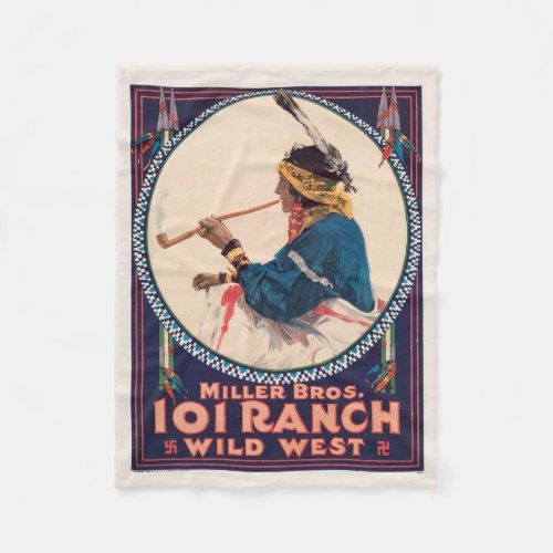 Miller Bros 101 Ranch Wild West Circus Poster Fleece Blanket