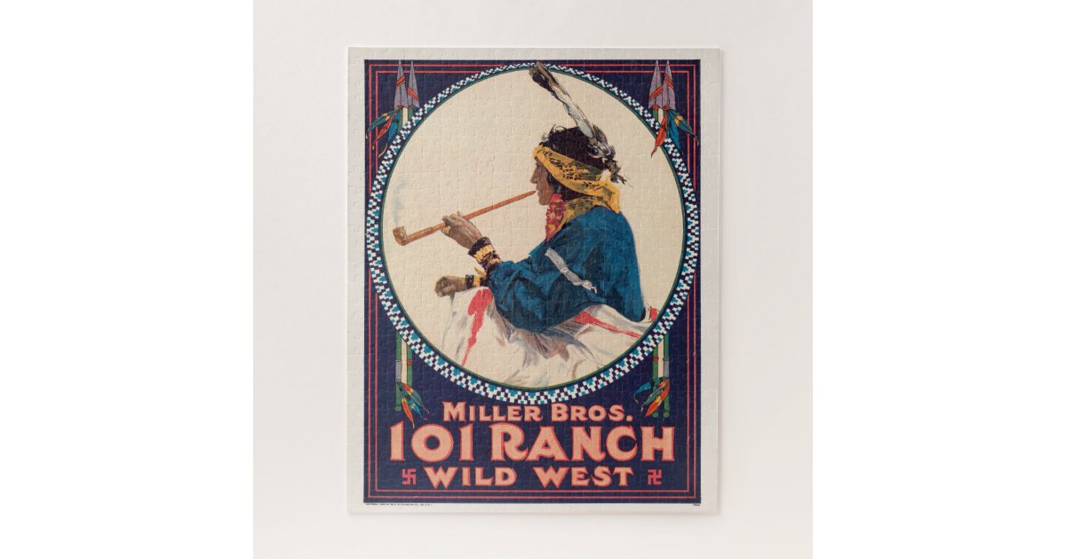 Miller Bros. 101 Ranch, Wild West Circus Poster Jigsaw Puzzle | Zazzle