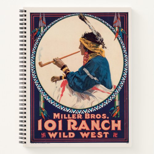 Miller Bros 101 Ranch Wild West Circus Poster Notebook
