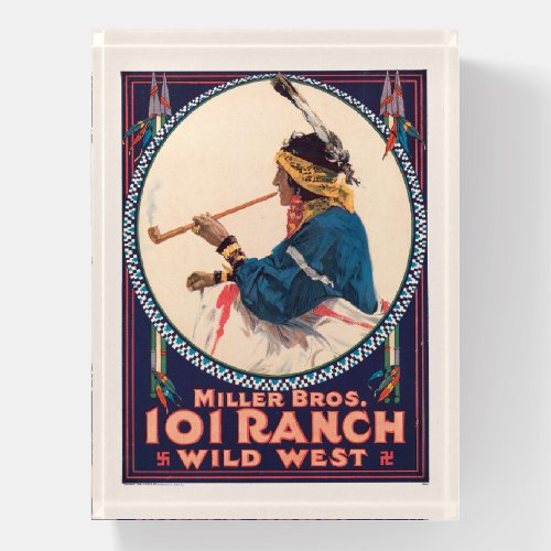Miller Bros 101 Ranch Wild West Circus Poster Paperweight