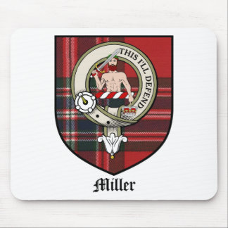 Miller Clan Crest Badge Tartan Mouse Pad
