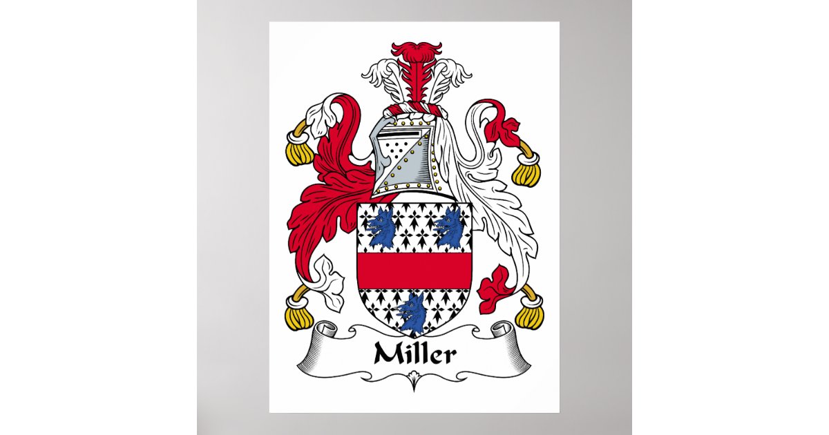Miller Family Crest Poster | Zazzle
