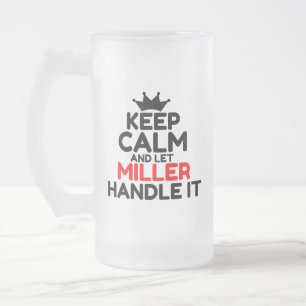 MILLER FROSTED GLASS BEER MUG