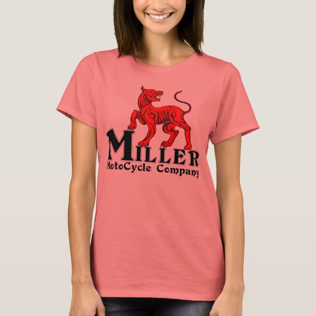 Miller Motocycle Ladies ringer T T-Shirt (Front)
