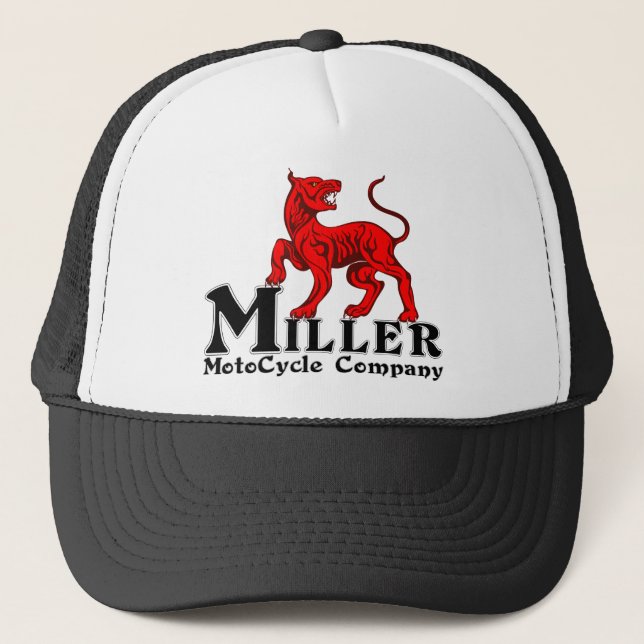 Miller Motocycle Logo on a trucker Hat (Front)