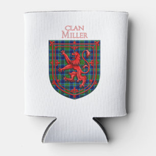 Miller Tartan Scottish Plaid Lion Rampant Can Cooler