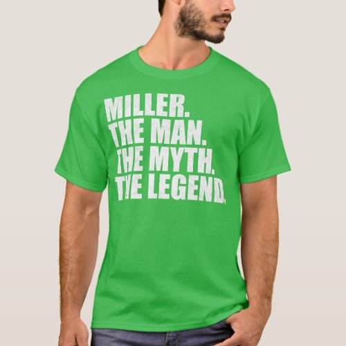 MillerMiller Name Miller given name T_Shirt