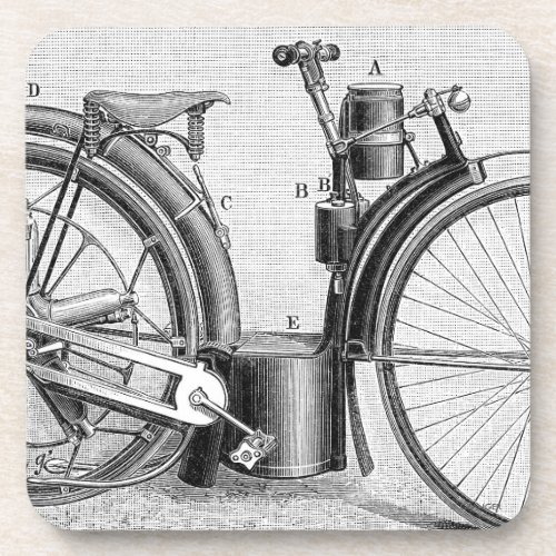 Millet Motorcycle 1895 Beverage Coaster