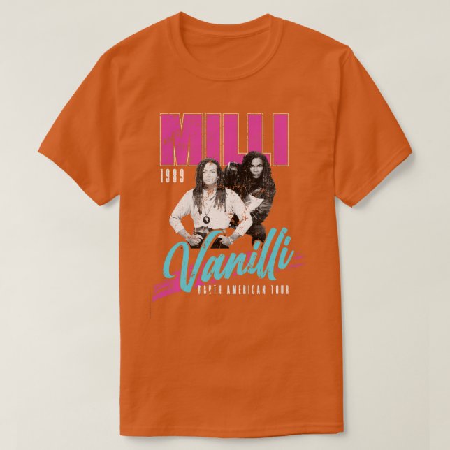 Milli Vanilli Concert Tour 1989 T-Shirt (Design Front)